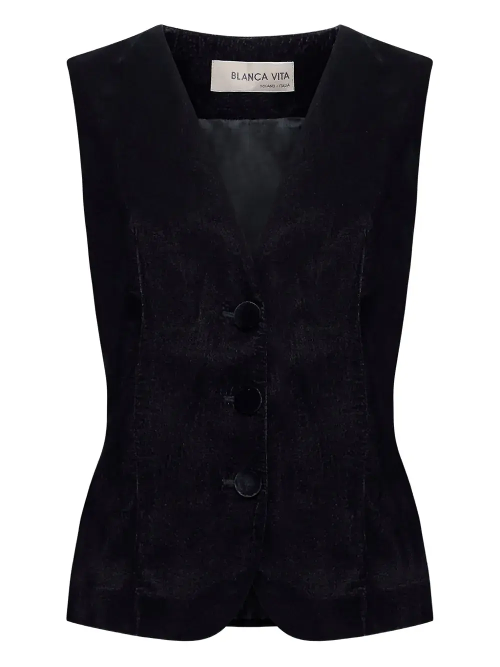 

Бархатный жакет на пуговицах Blanca Vita, серый