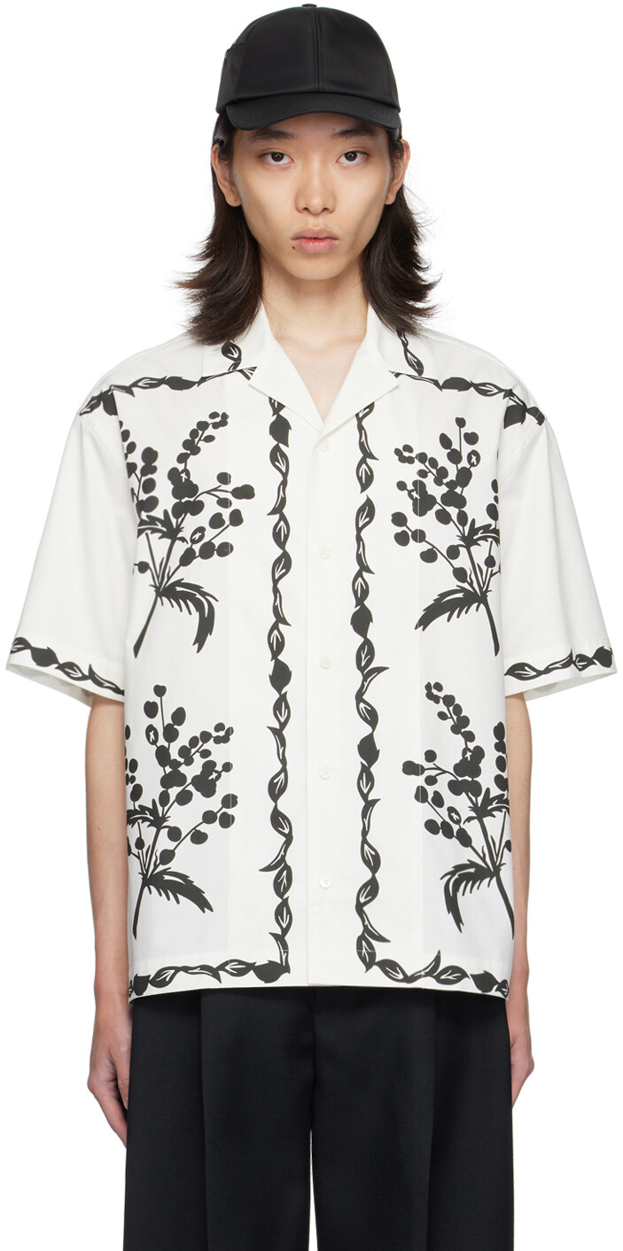 

Белая рубашка La Casa 'La chemise Jean' JACQUEMUS, Print mimosa frise black