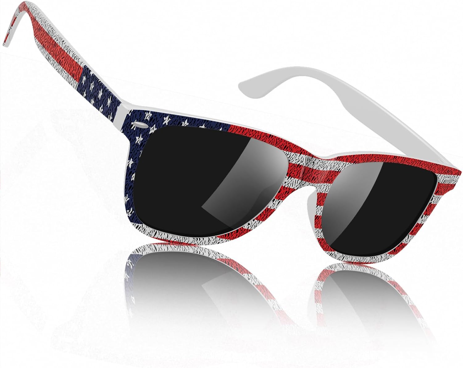 

Поляризованные солнцезащитные очки Sunier для мужчин и женщин, ретро-квадратная форма, матовая отделка, защита UV400, подходят для вождения и рыбалки, A14-flag Smoke( Non Mirrored)