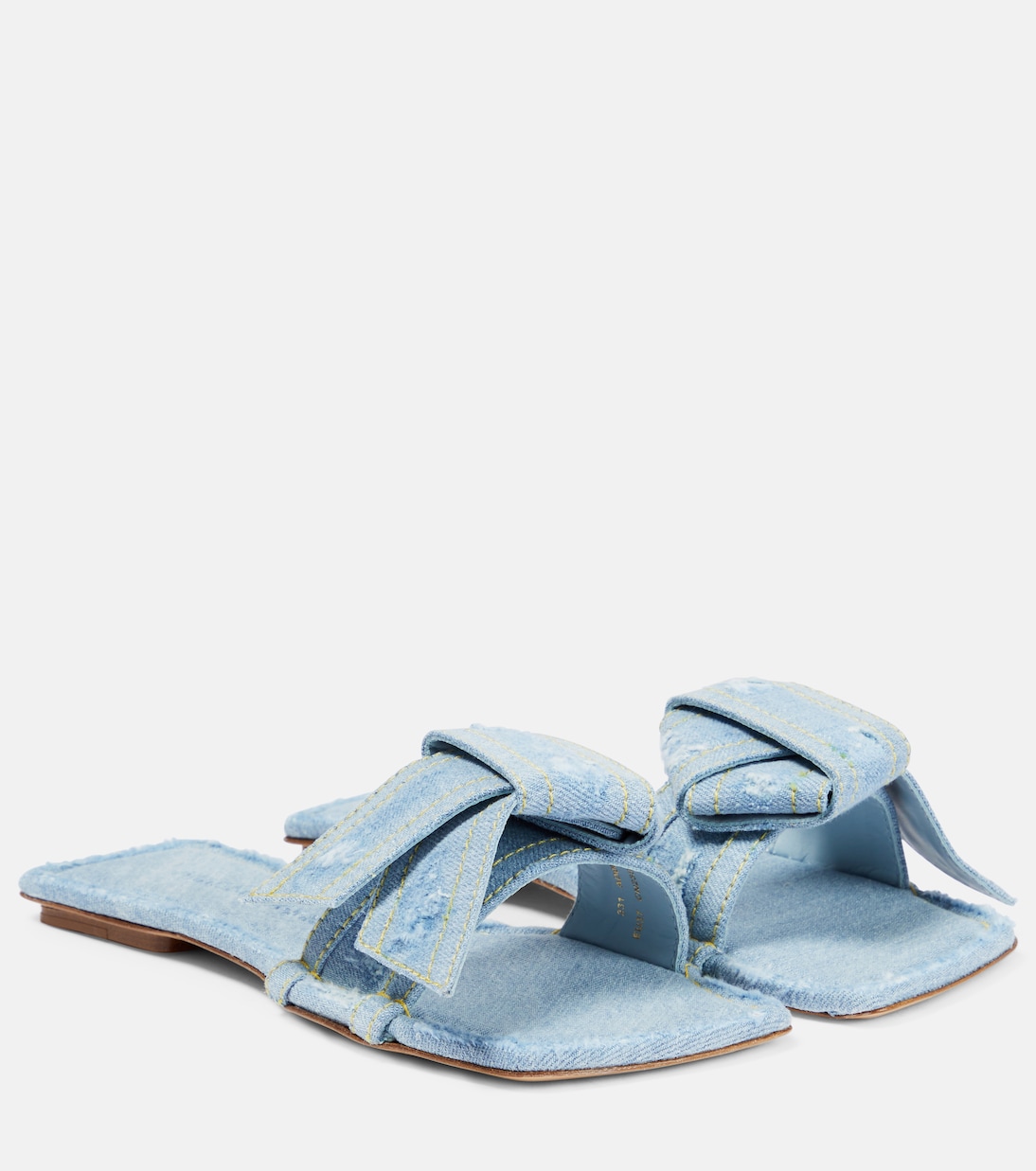 Джинсовые сандалии Musubi Acne Studios, светло-синий