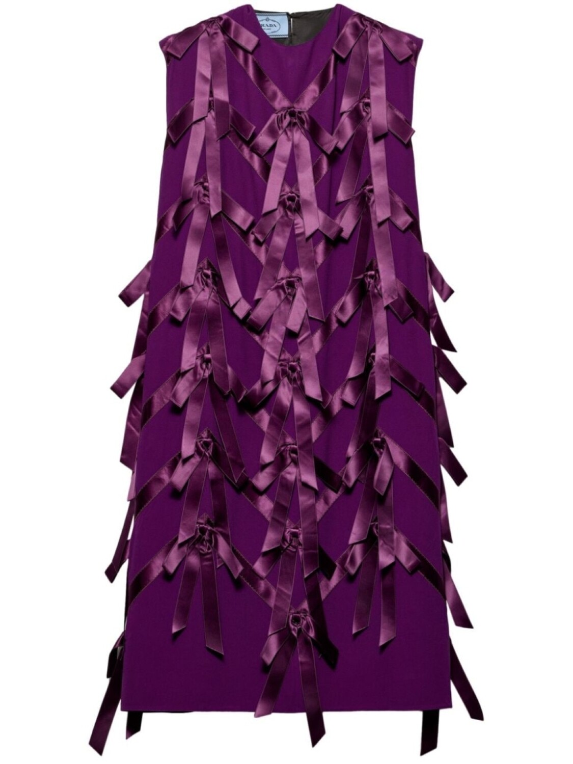 

Prada платье Sablé с бантами, розовый