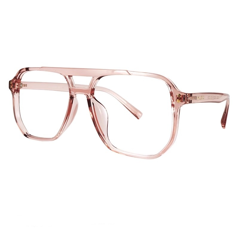 

MUZU Авиаторские очки унисекс прозрачные, Transparent Tea Brown-C09