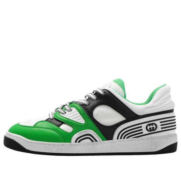 Кроссовки basket 'green white black' Gucci, черный