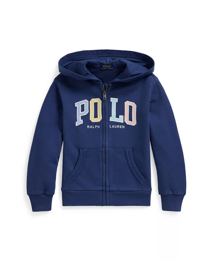 

Детская и мальчиковая худи с логотипом на френч-терри с молнией Polo Ralph Lauren, синий