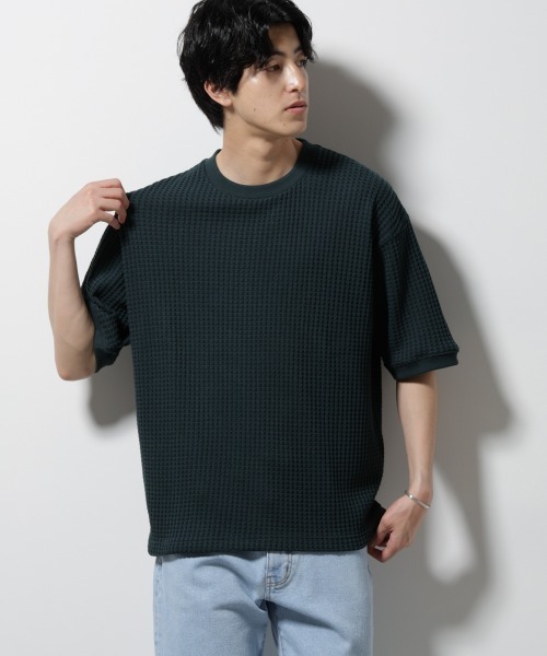 

Футболка с коротким рукавом, оверсайз, Oniwaffle x NANO universe, темно-зеленый