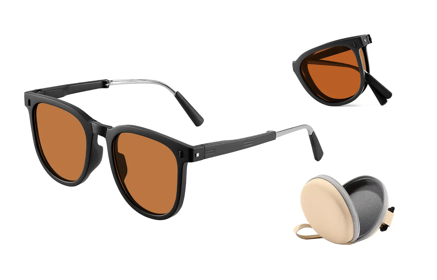 

ENFANTIN Аксессуар унисекс Alloy Square, Black Frame Tea Brown