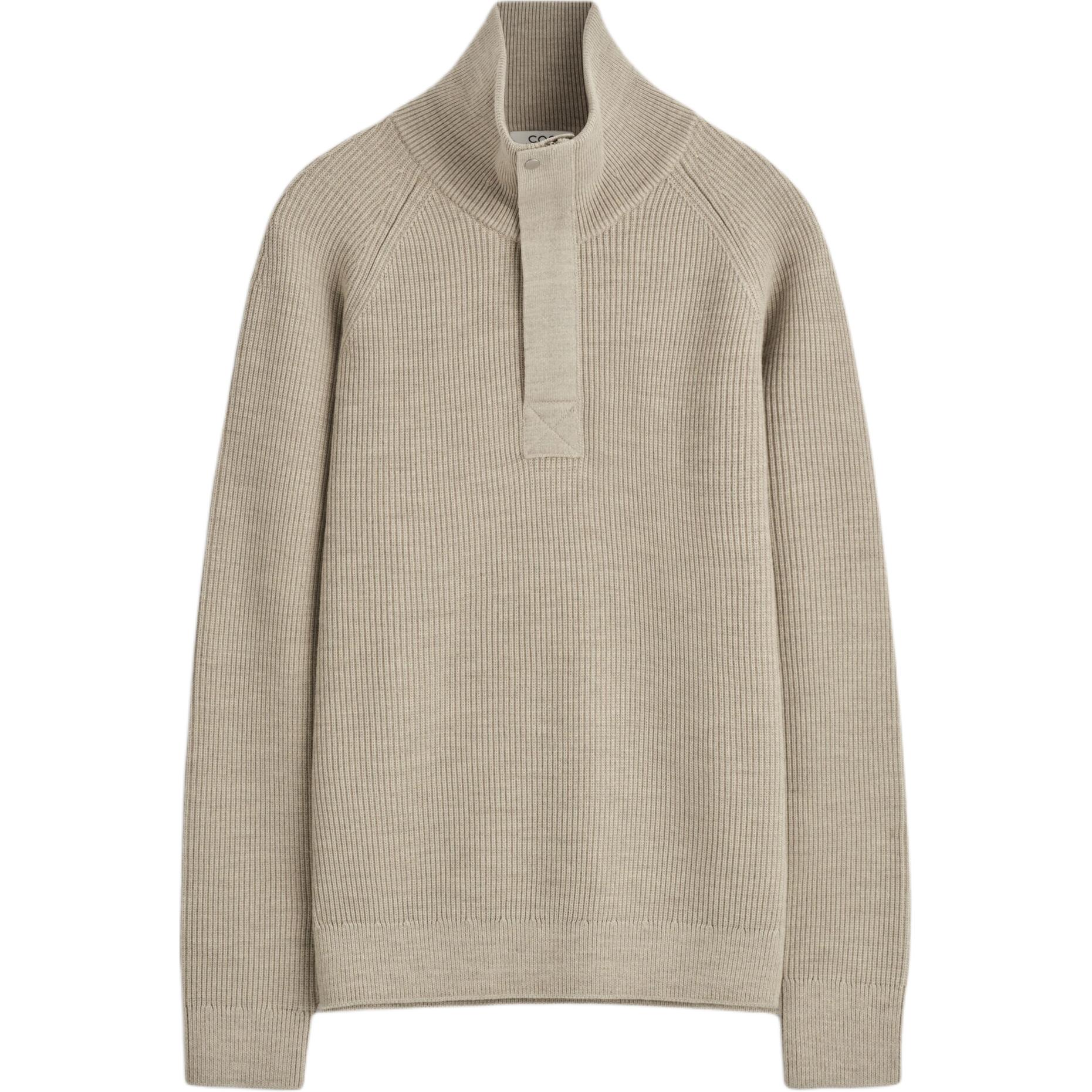 

COS Трикотажный свитер мужской бежевый