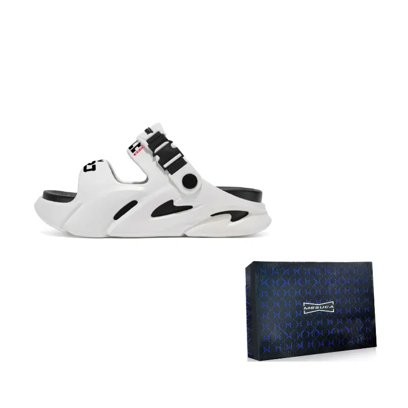 

MESUCA Летняя верхняя одежда Мягкая подошва Спортивные уличные повседневные тапочки Летние пляжные сандалии Унисекс В коробке Белый Черный, цвет White Black