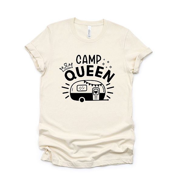 

Футболка с принтом Camp queen trailer Simply Sage Market, Cream