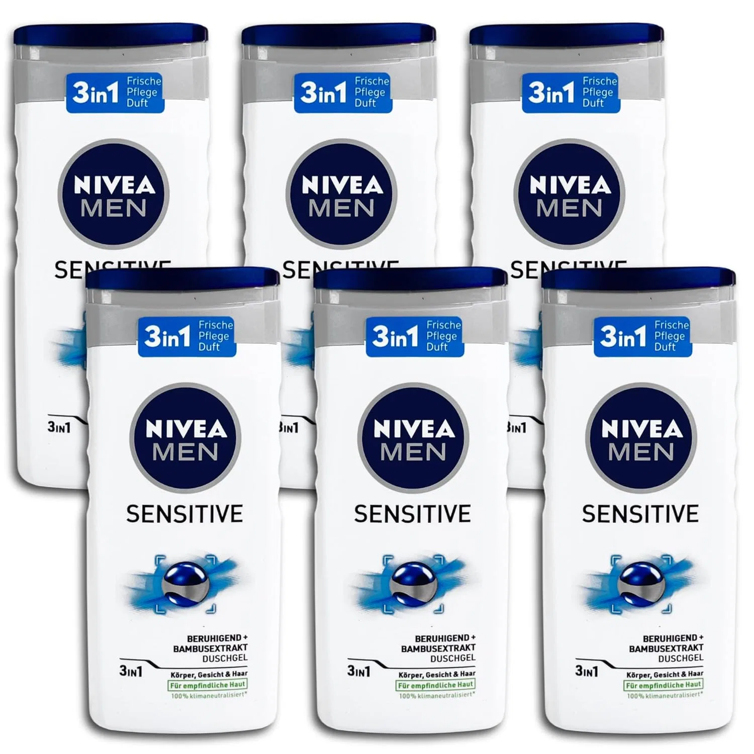 Мужской гель для душа «Sensitive» от Nivea Men, 6 x 250 мл Topdeal