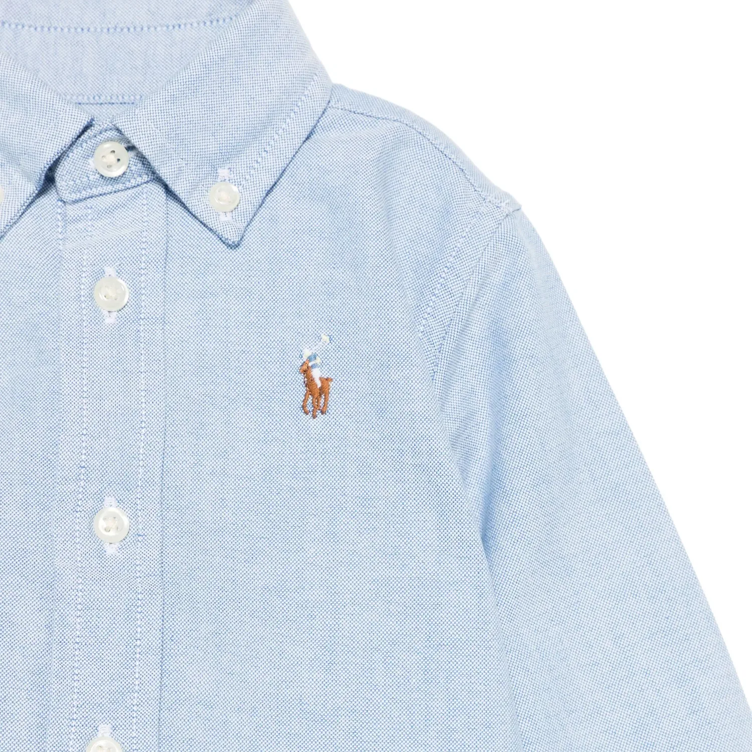 Повседневная рубашка для малышей Polo Ralph Lauren синяя — фото 4