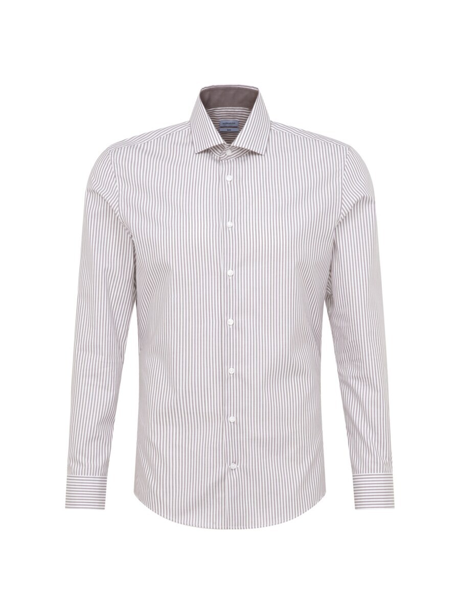 

Деловая рубашка SEIDENSTICKER Slim fit Business Shirt, цвет grey/white