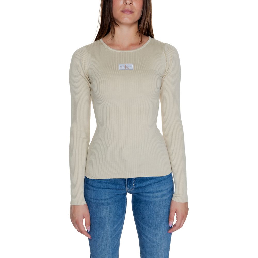 

Бежевые топ и футболка из лиоцелла Calvin Klein Jeans