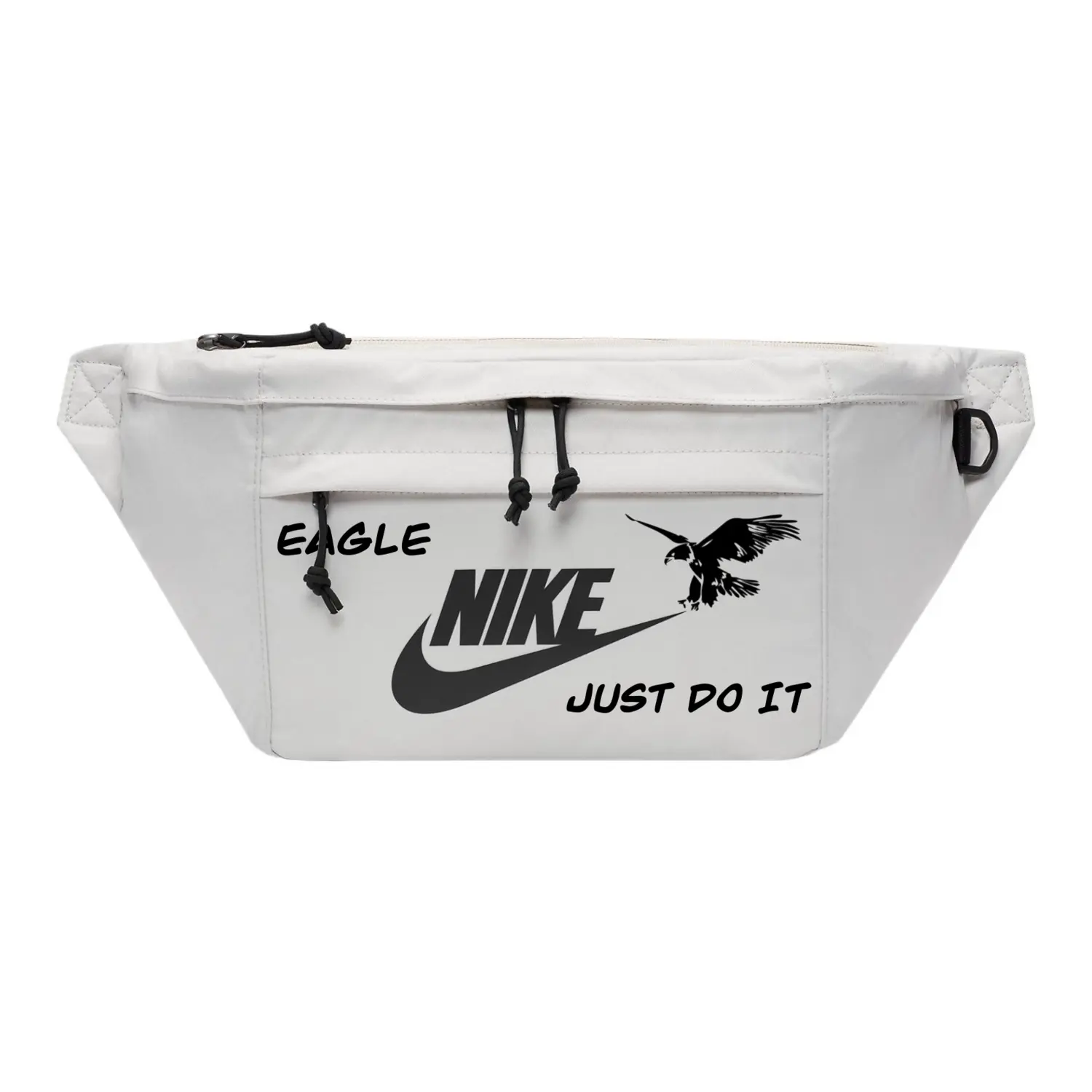 

Nike Тканевая наплечная сумка через плечо поясная унисекс светло-бежевая, eagle