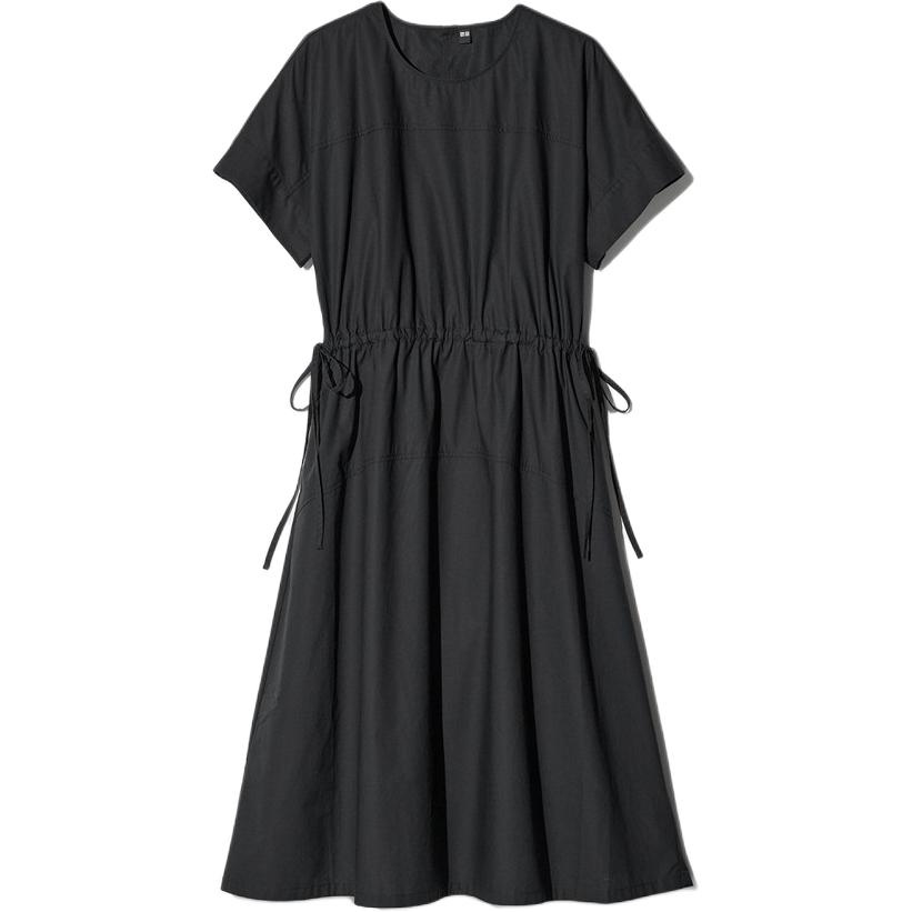 

Платье с коротким рукавом SS26 Women's UNIQLO, черный