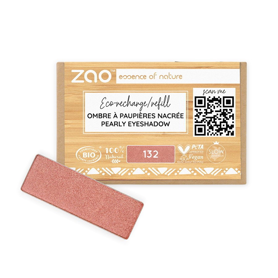 

Тени для век и праймер Zao Pearly Eyeshadow Refill, 132 Peach Pink / 1,3 g