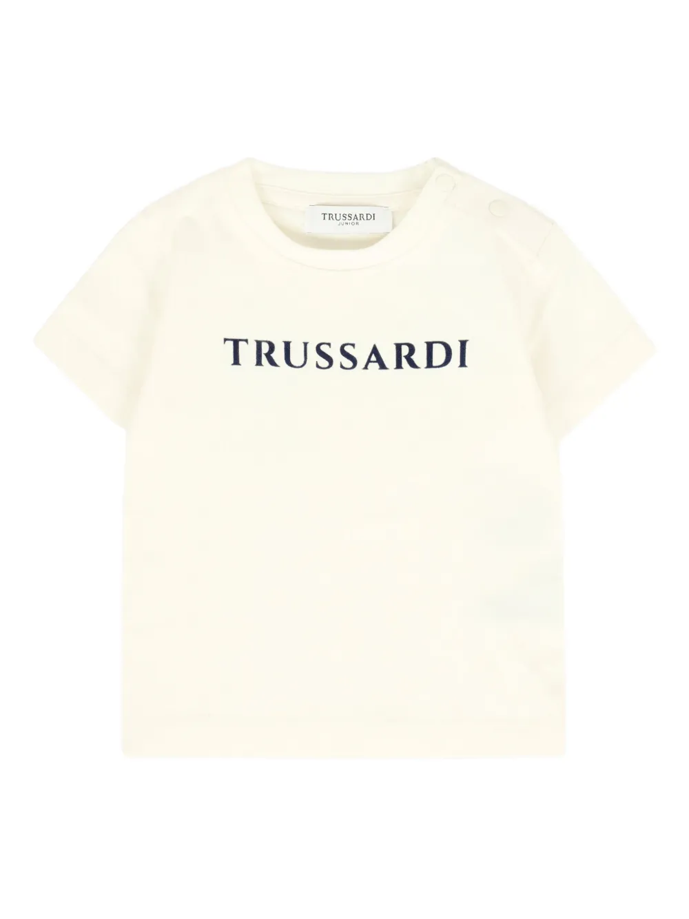 

Футболка с короткими рукавами и вышитым логотипом TRUSSARDI JUNIOR, белый