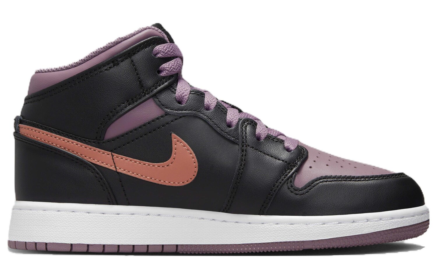 Кроссовки Jordan 1 Mid SE 'Black Sky J Mauve' GS, фиолетовый — фото 2