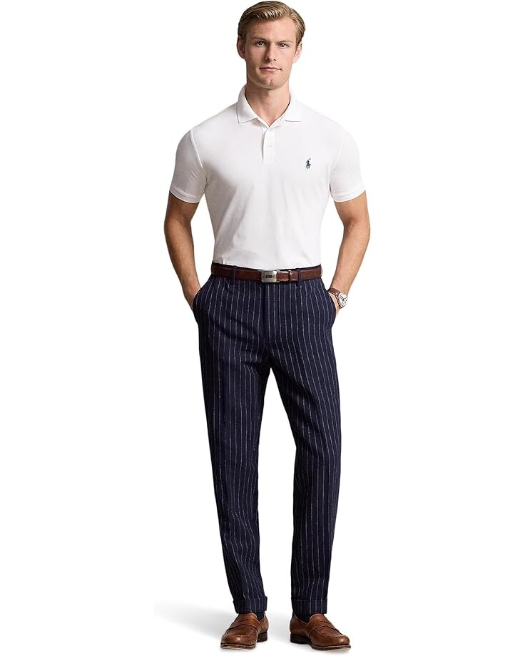 Поло Polo Ralph Lauren Classic Fit Stretch Mesh Polo Shirt, белый — фото 4