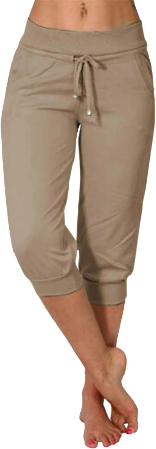 

Женские капри с эластичным поясом на шнурке LCMTWX