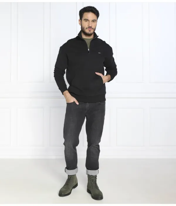 Толстовка с застежкой-молнией на четверть длины comfort fit Calvin Klein, черный — фото 2