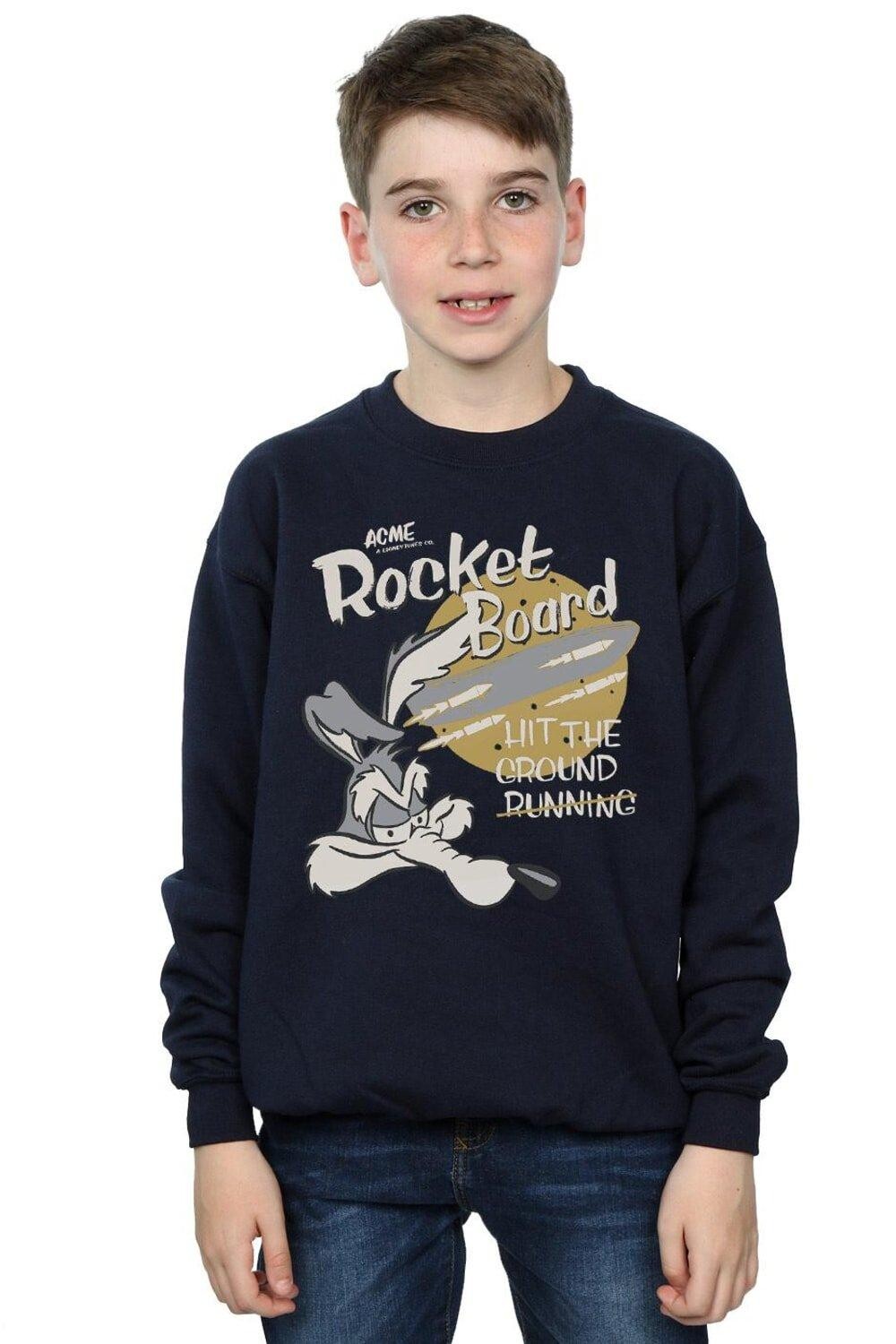 

Толстовка Wile E Coyote Rocket Board Looney Tunes, темно-синий