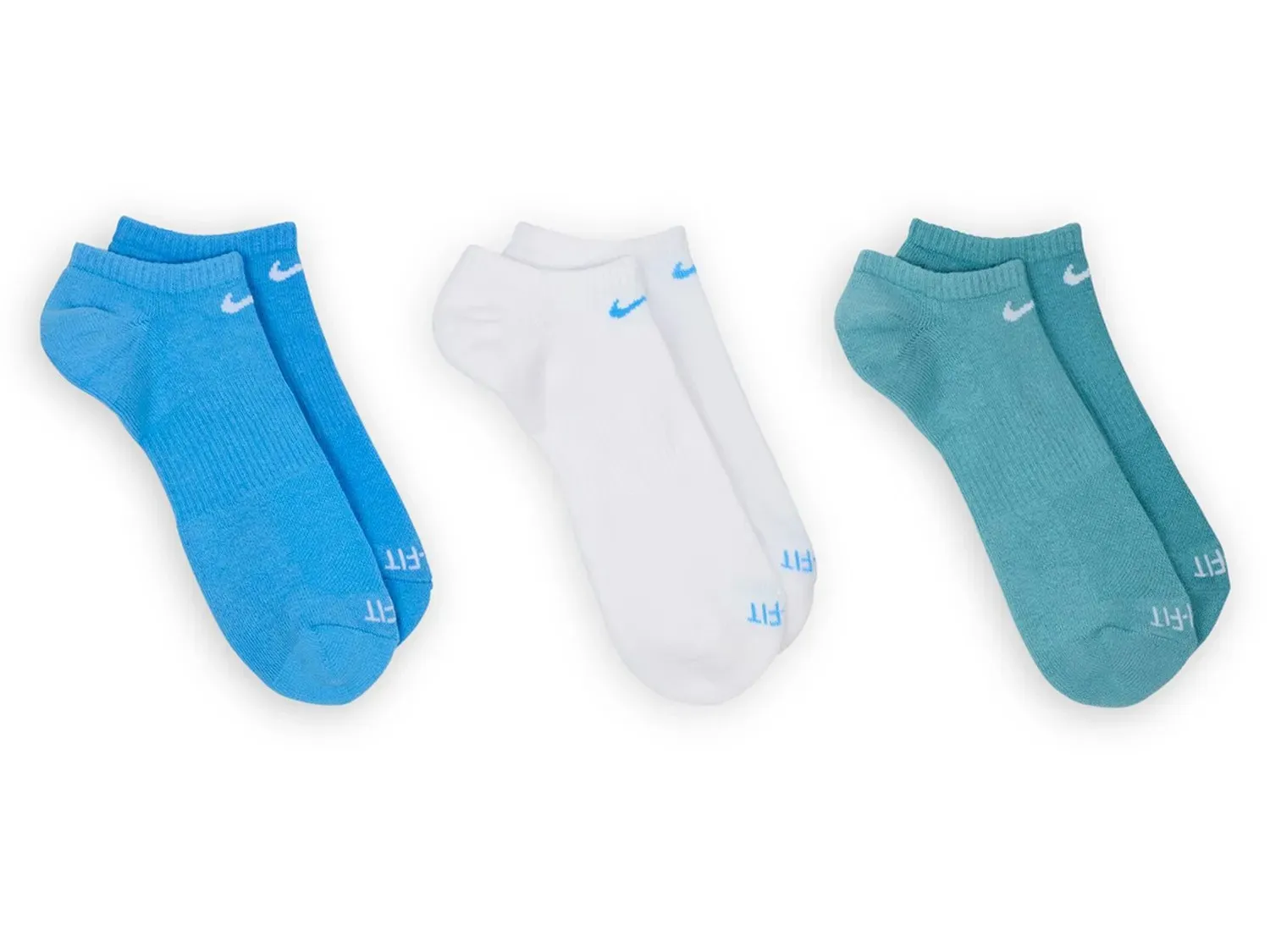 Женские носки Nike Everyday Plush Cushion No Show - 3 шт., синие — фото 3
