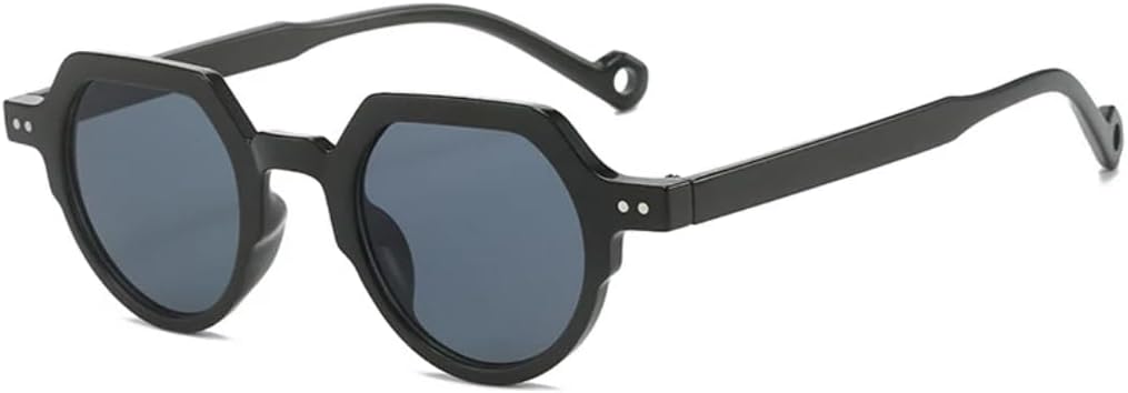 

Модные маленькие овальные солнцезащитные очки для женщин с защитой от УФ-излучения UV400 в винтажном панк-стиле с заклепками, конфетного цвета, женские и мужские очки с леопардовым принтом UUPTTPL, Black Gray