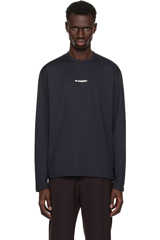 

Черная футболка с принтом Jil Sander