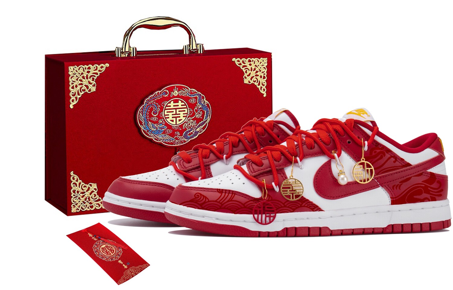 

Мужские кроссовки для скейтбординга Nike Dunk, White/Red