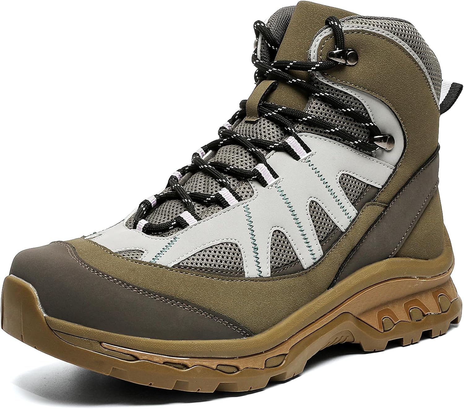 

Мужские походные ботинки ZHOUPULP, водонепроницаемые противоскользящие ботинки для туризма, кемпинга и трекинга, зеленый