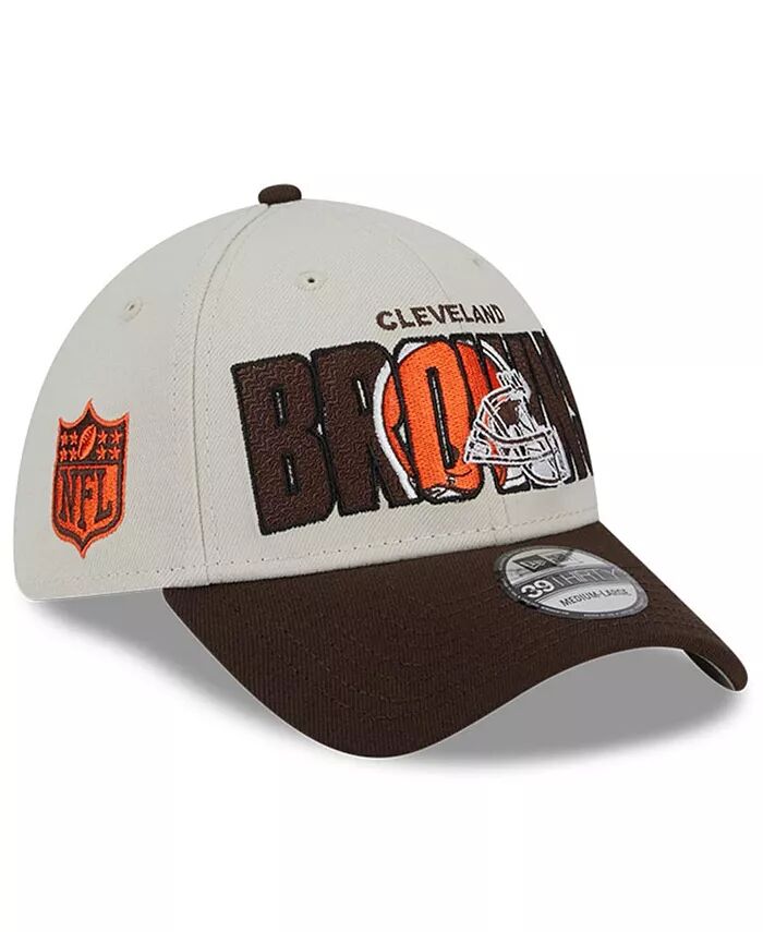 

Мужская кепка Stone, коричневая, гибкая кепка Cleveland Browns NFL Draft 39THIRTY 2023 года New Era, коричневый