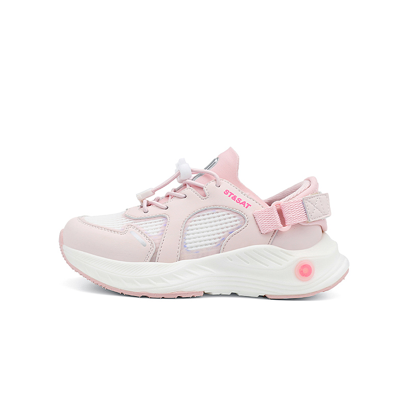 

Износостойкие, дышащие, нескользящие, низкие детские кроссовки для бега ST&SAT, розовый