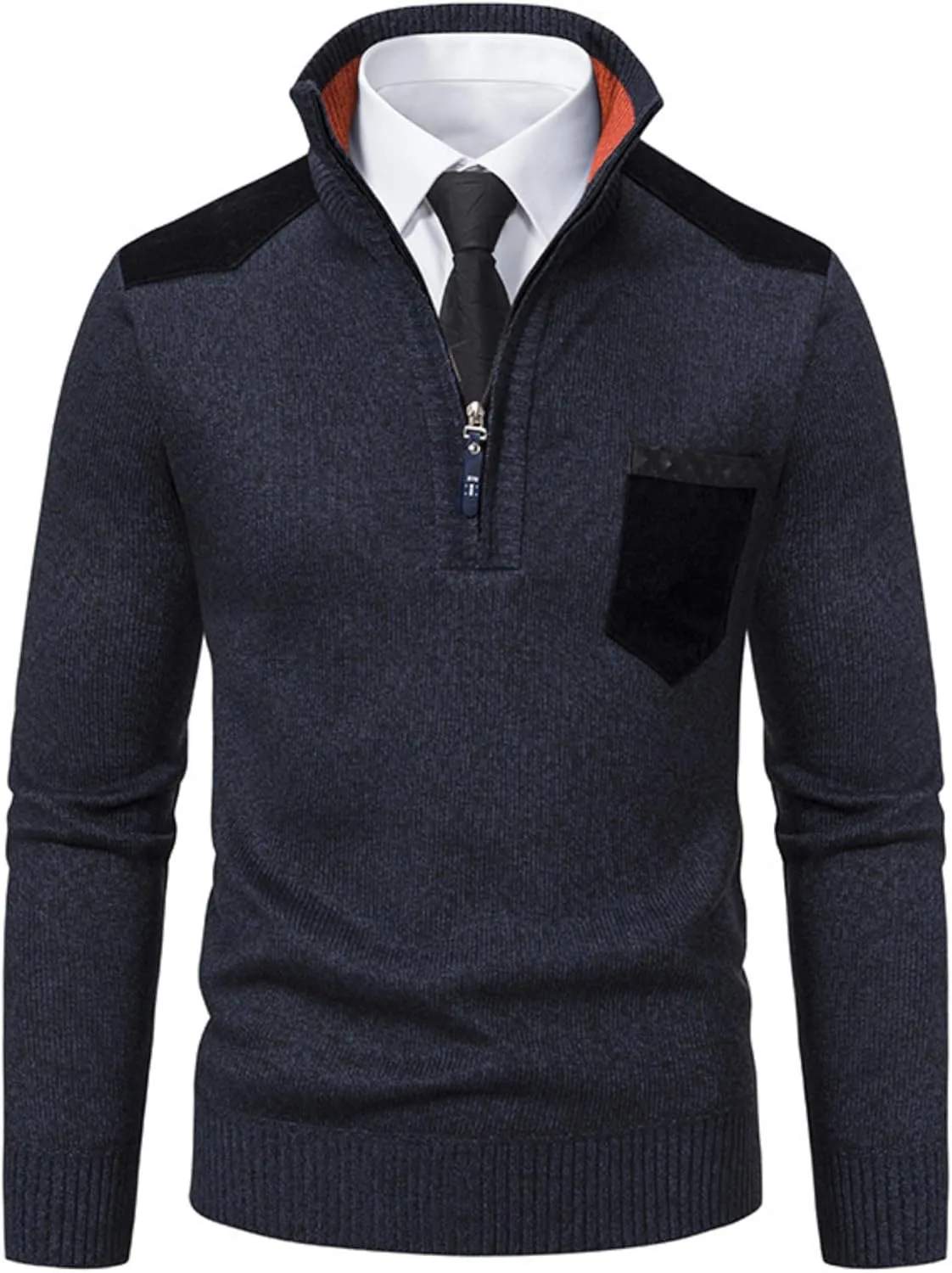 Мужской кардиган на четверти пуговиц slim fit с рифлеными манжетами