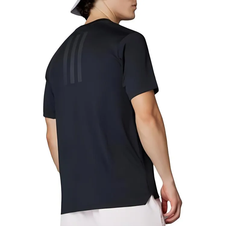 Футболка с тремя полосками adiClub Adidas, Black/Carbon — фото 4