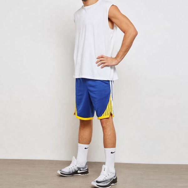 Шорты nba icon edition swingman sports basketball shorts sw fan edition golden state warriors blue Nike, синий — фото 4