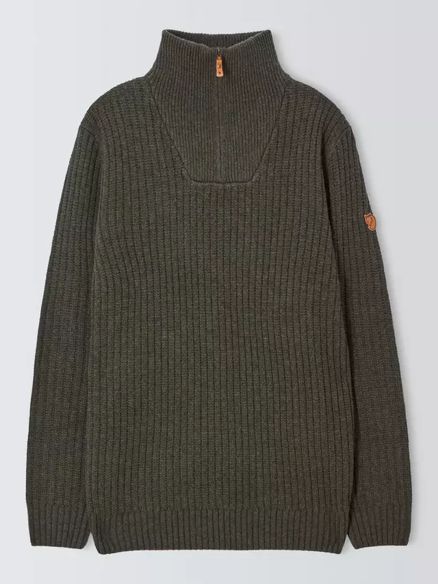

Джемпер Fjällräven Ovik Half-Zip Knit, цвет dark olive