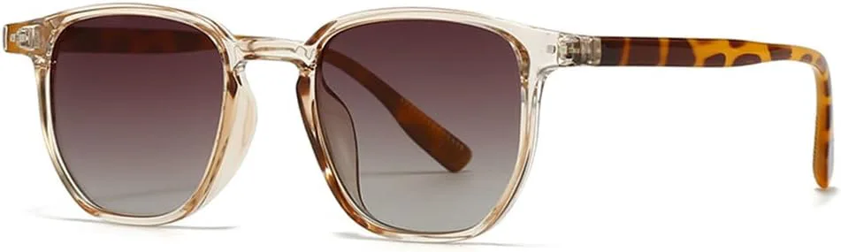 

Солнцезащитные очки UV400 с плавным изменением цвета, леопардовым принтом и панк-заклепками, для женщин и мужчин, для бега и активного отдыха UYPTK, Champagne Tea