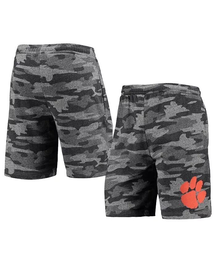 

Мужские шорты Clemson Tigers Camo Backup Terry Jam Lounge в темно-сером и темно-сером цветах Concepts Sport