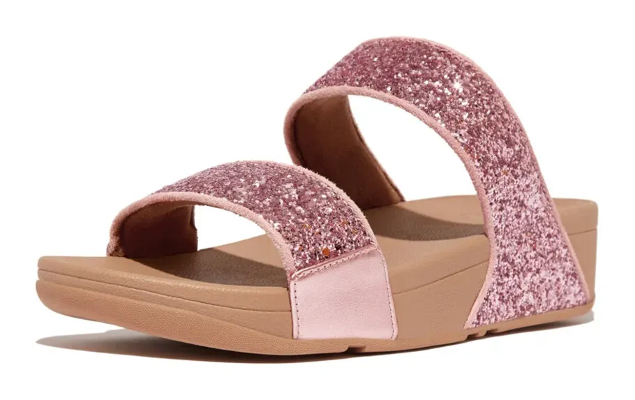 

Мюли Fitflop "Lulu", туфли для купания, горки для бассейна, сандалии, украшенные крупным блеском из ПЭТ, розовый