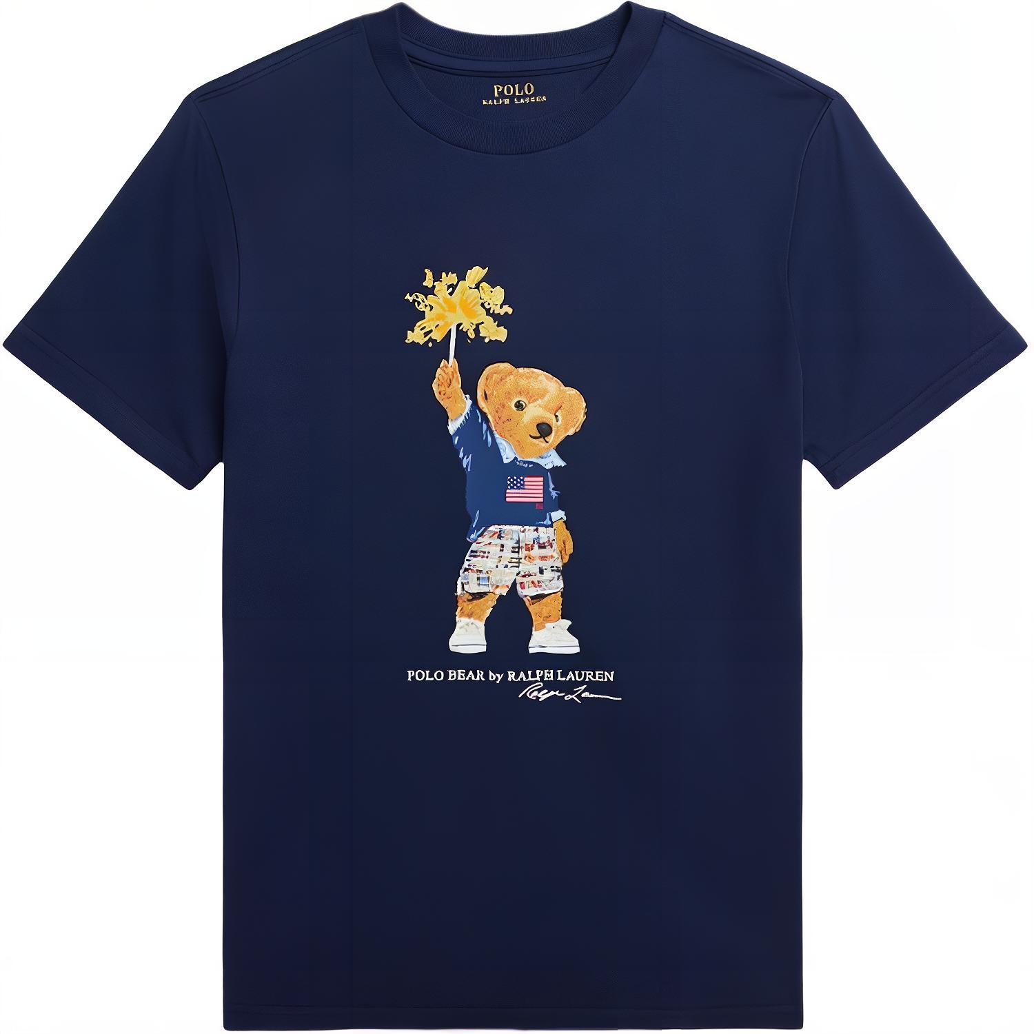 Polo Ralph Lauren Футболка FW24 Весенняя Темно-синяя Kids' — фото 3
