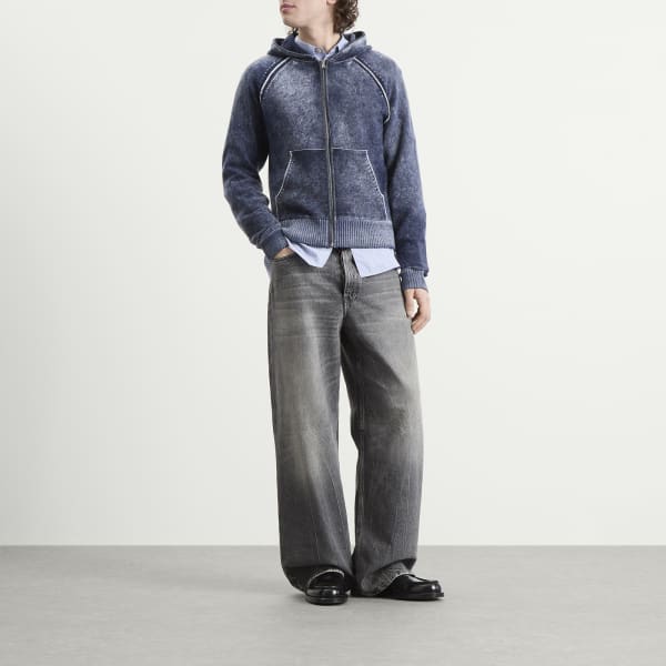 Вязаная толстовка Kupiter Acne Studios, темно-синий синий — фото 4