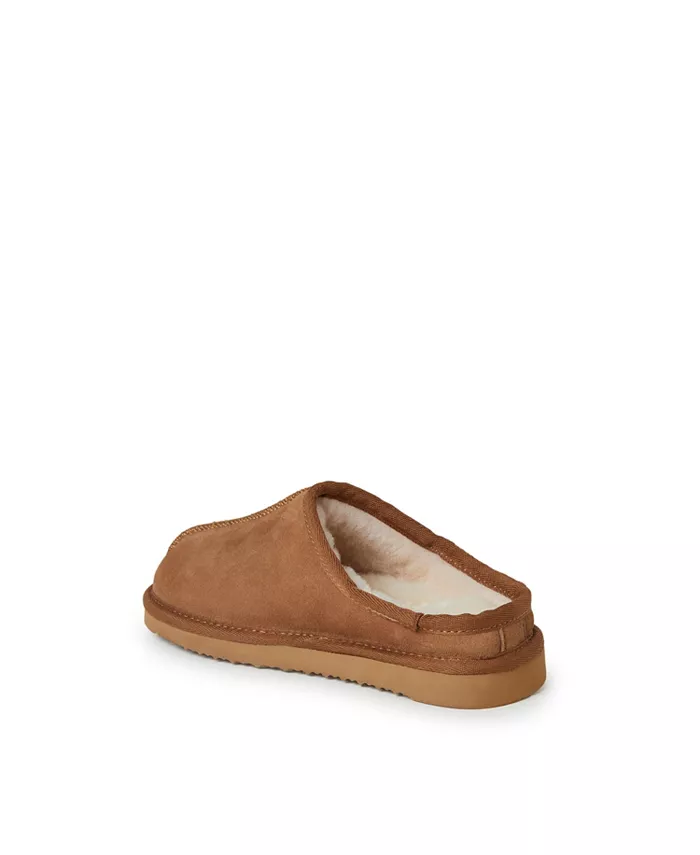 Детские тапочки-клоги Fireside от Dempsey из натуральной овчины Dearfoams, коричневый — фото 2