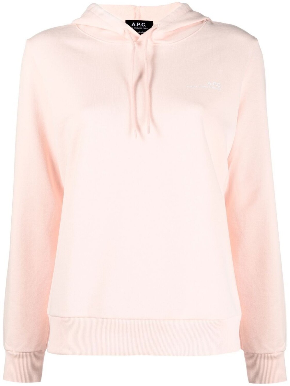 

A.P.C. худи с кулиской и вышивкой, розовый