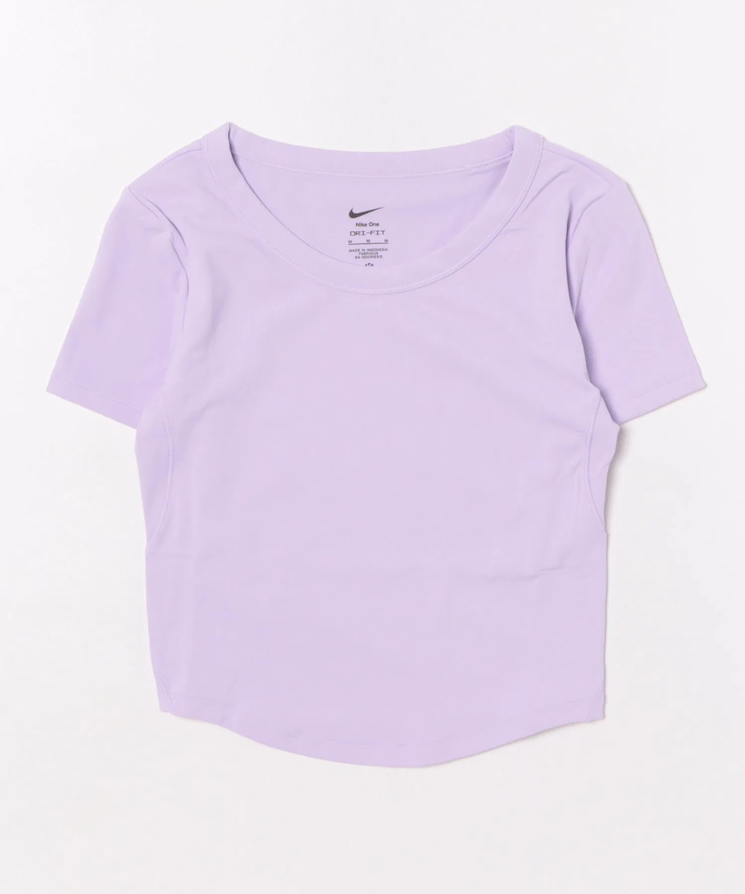 Женская футболка NIKE One DF S/S облегающего кроя лилового цвета