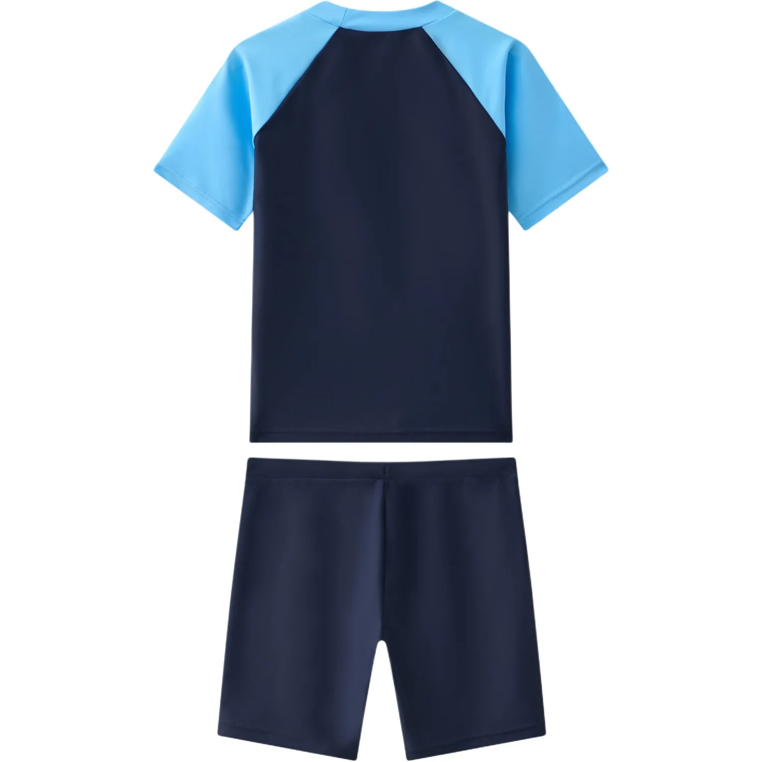 Детский купальник slim fit для подростков, 2 предмета Antakids, Light Blue/Navy Blue[Soft & Skin-Friendly/Elasticity & Quick Dry] — фото 3