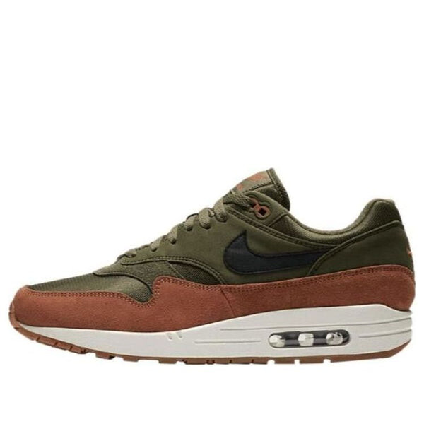 

Кроссовки air max 1 'olive canvas dark russet' Nike, зеленый