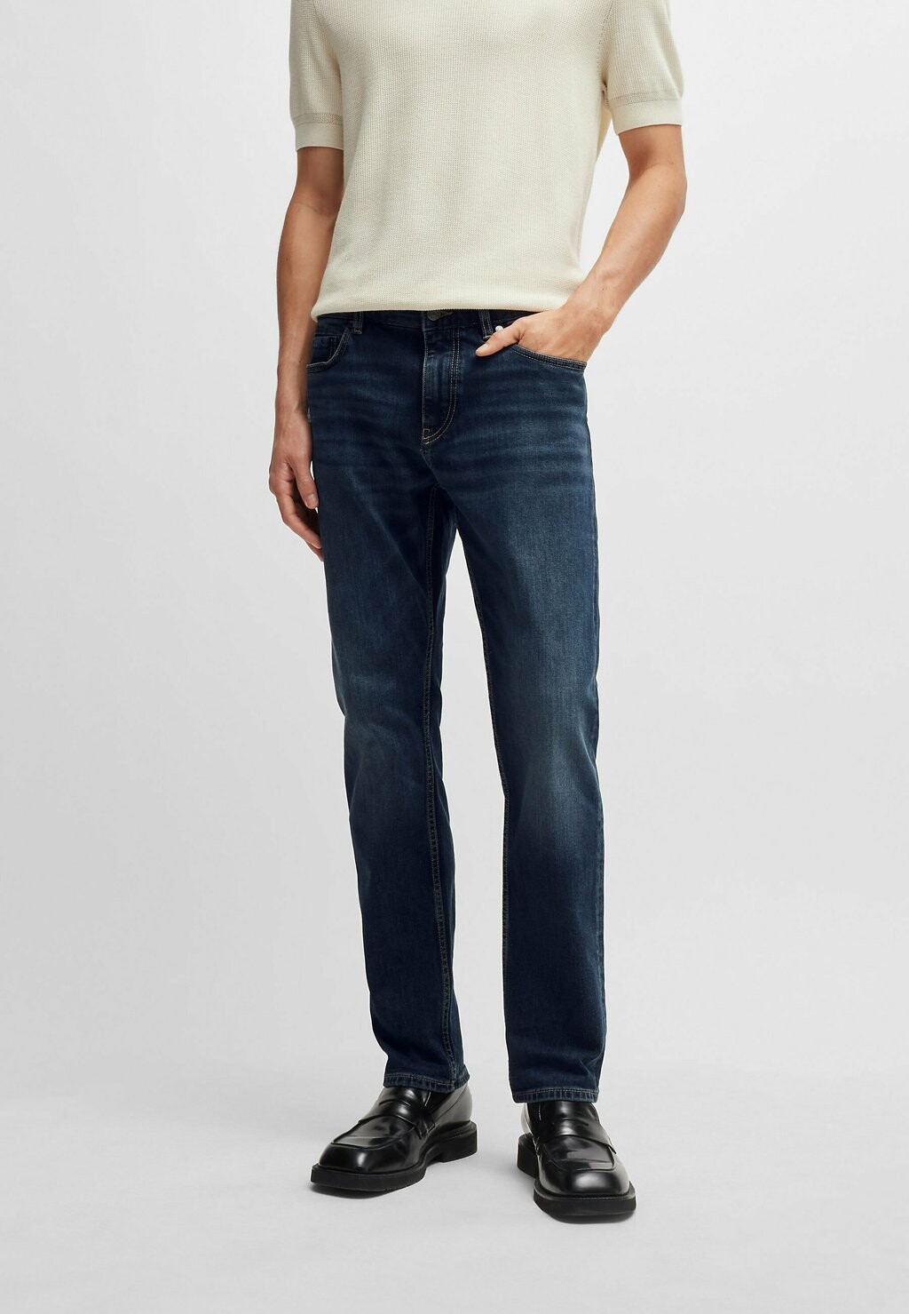 

Джинсы slim fit Delaware BOSS, темно-синие восемнадцать