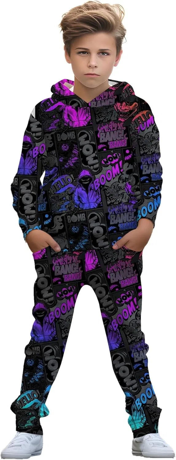 Детский спортивный костюм из худи и штанов, Generic, P12