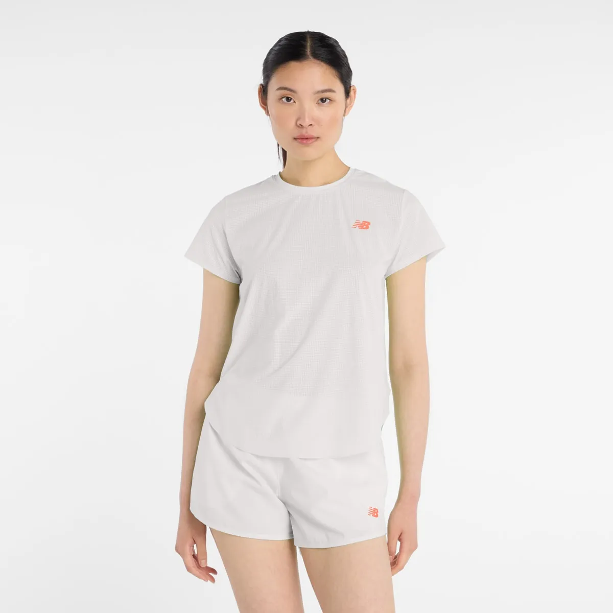 

Женская ультралегкая футболка для гоночного дня New Balance, серый